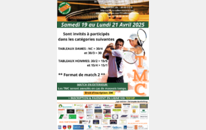 TMC du samedi 19 au lundi 21 avril 2025 _ Incrivez vous vite !