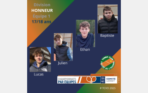 Equipe 1 - 17/18 ans Division honneur