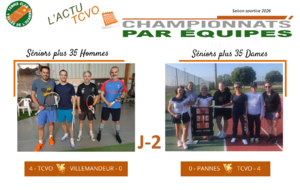 Résultats championnats J2 séniors +35 _ Carton plein ce week-end  👏👍