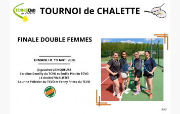 Finale double dames à Chalette "Bravo aux filles du TCVO"  👍