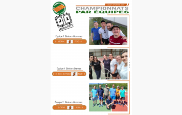 Résultats de la 1ère journée championnats séniors