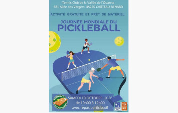 Animation Pickleball le samedi 10/10/2026 de 10h à 12h