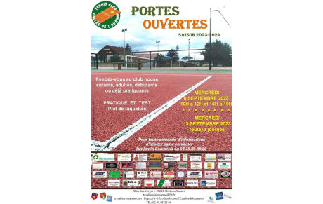 Portes ouvertes les 6 et 12 septembre 2023 (mercredi)