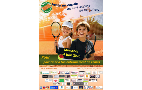 Le mercredi 24 juin 2026, Invite un copain ou une copine à ton entraînement !