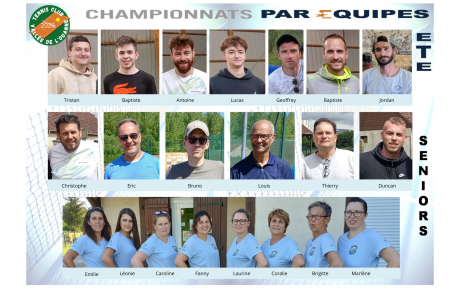 Classements des championnats par équipes séniors