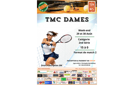 Le tournoi du TCVO se déroulera  du 15 au 30 août 2026